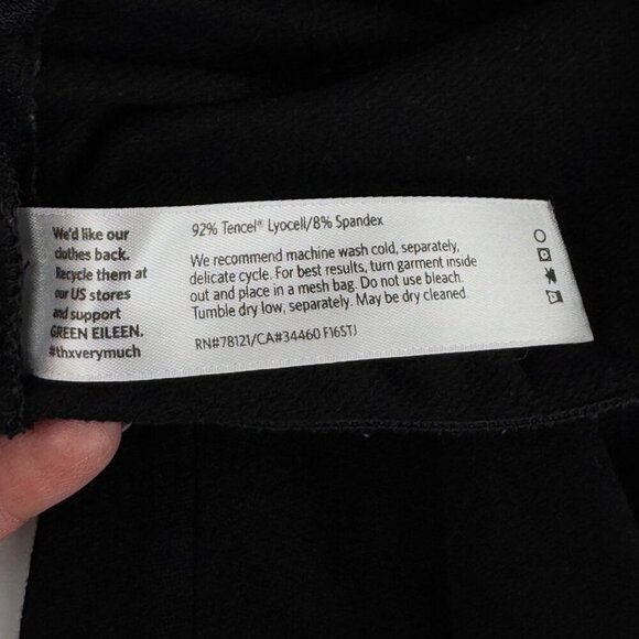 Eileen Fisher Black Activewear Pants Women's Size Large Athleisure Soft Casual - Picture 6 of 9
